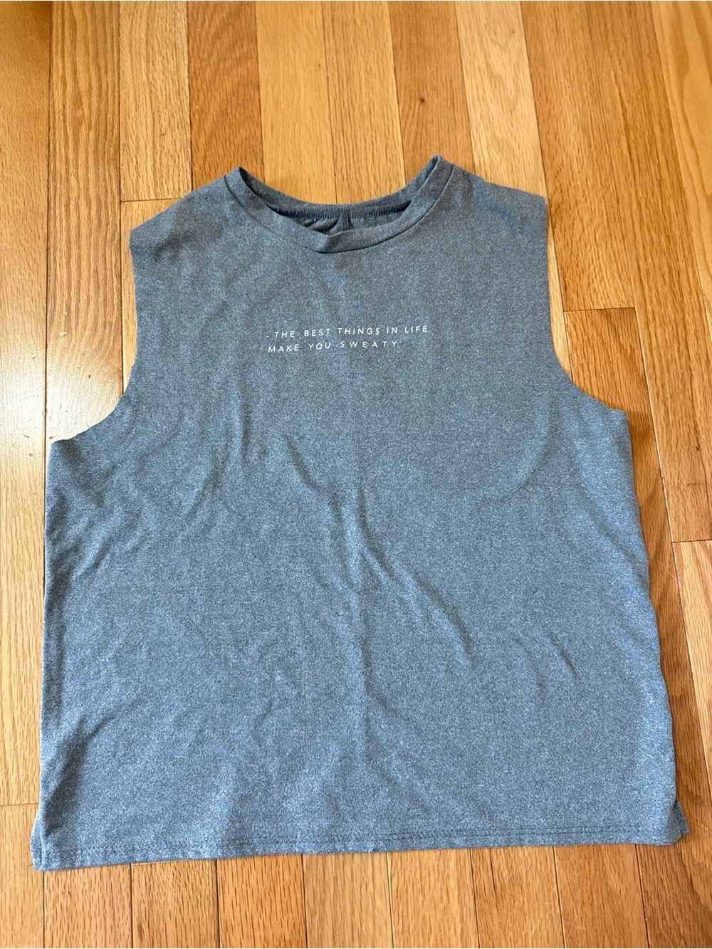 good hYOUman Grey Athletic Tank with White Front Print